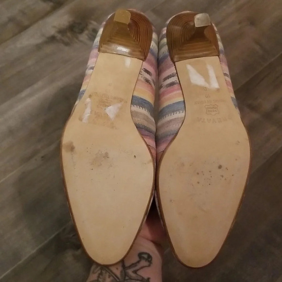 Vintage Southwestern Woven Peep-Toe Heels – Size 10 - Picture 5 of 5